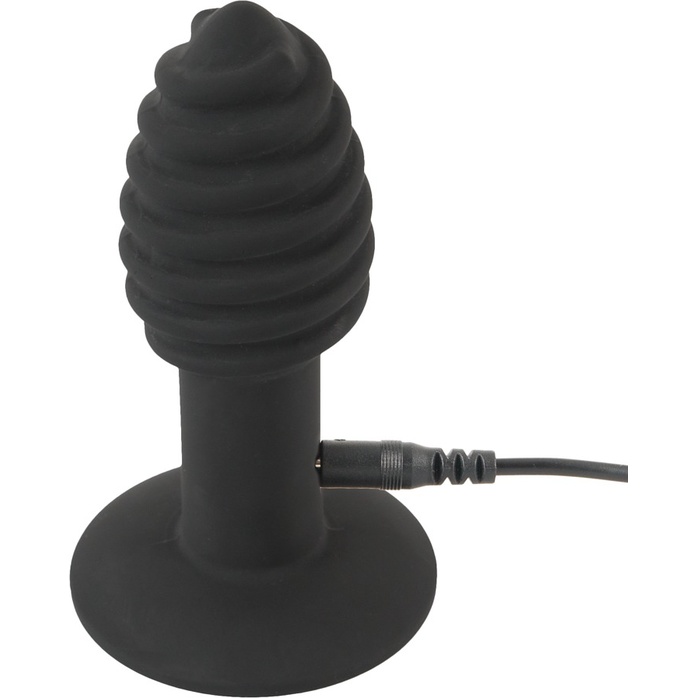 Черная анальная вибропробка Twist Butt Plug - 10,7 см - You2Toys. Фотография 5.