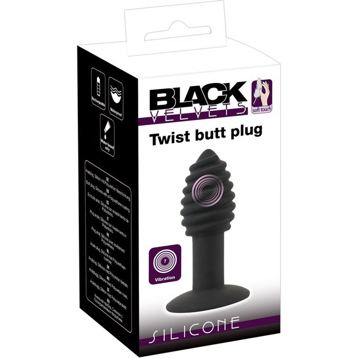 Черная анальная вибропробка Twist Butt Plug - 10,7 см - You2Toys. Фотография 7.