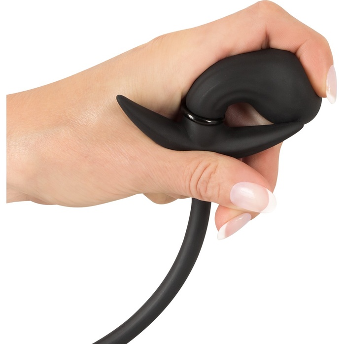 Черная анальная втулка-расширитель Inflatable Plug - You2Toys. Фотография 3.