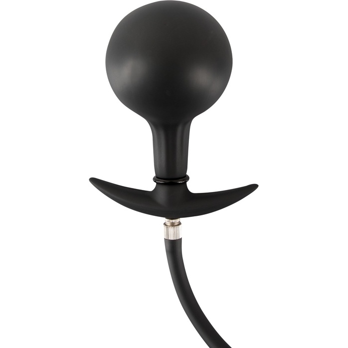 Черная анальная втулка-расширитель Inflatable Plug - You2Toys. Фотография 7.