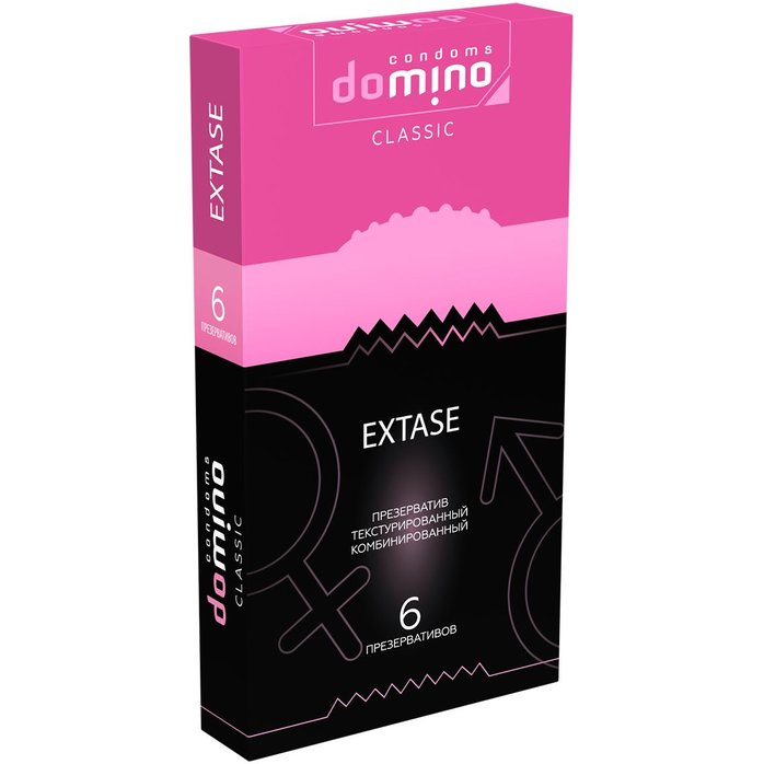 Презервативы с точками и рёбрышками DOMINO Classic Extase - 6 шт - Domino Classic
