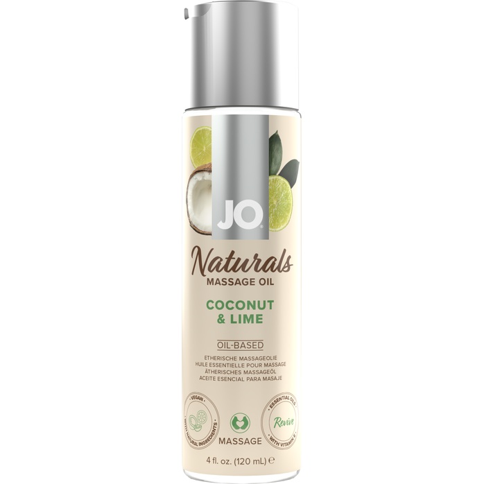 Массажное масло с ароматом кокоса и лайма JO Naturals Coconut Lime - 120 мл - JO Naturals