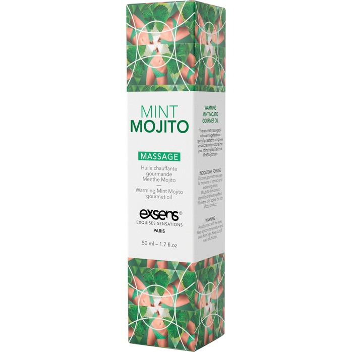 Разогревающее массажное масло с ароматом мохито Gourmet Mint Mojito - 50 мл. Фотография 3.