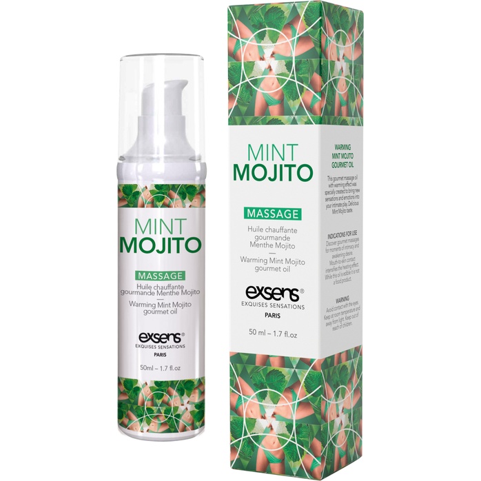 Разогревающее массажное масло с ароматом мохито Gourmet Mint Mojito - 50 мл