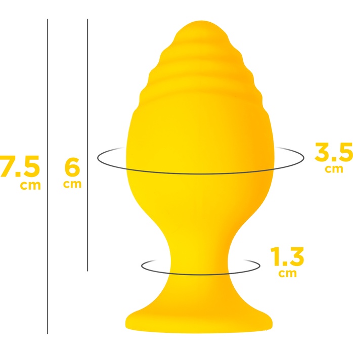 Желтая анальная втулка Riffle - 7,5 см - ToDo. Фотография 3.