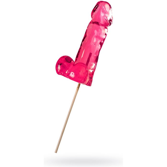 Розовый леденец Пенис Bubble Gum со вкусом бабл-гам. Фотография 3.