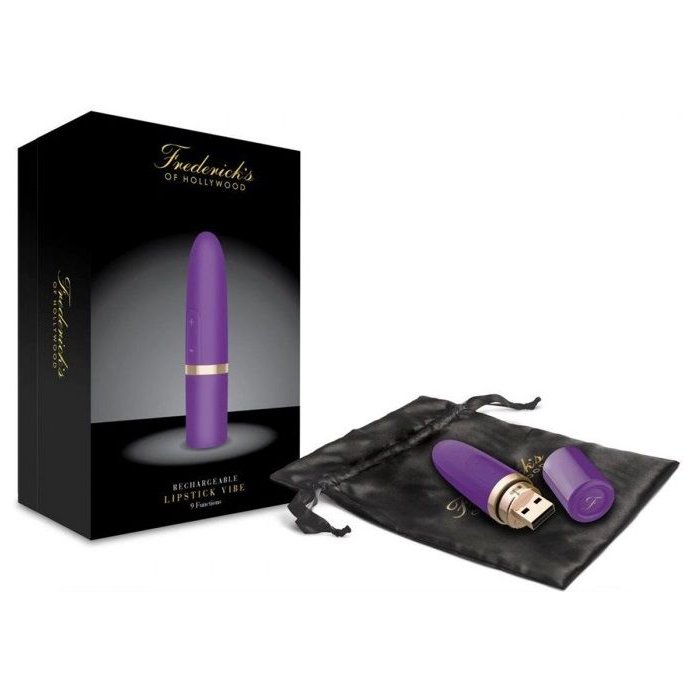 Фиолетовый перезаряжаемый вибростимулятор Lipstick Vibe. Фотография 3.