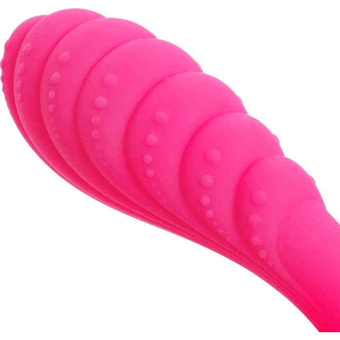 Розовый фигурный вибростимулятор для G-массажа - 16 см - COSMO ORGASM. Фотография 4.