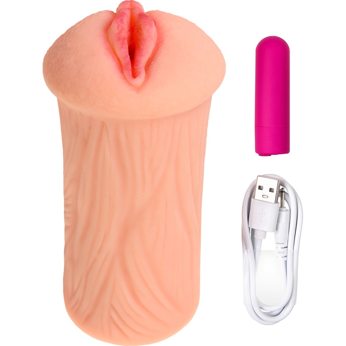Реалистичный мастурбатор-вагина телесного цвета Elegance.001 с вибрацией. Фотография 8.