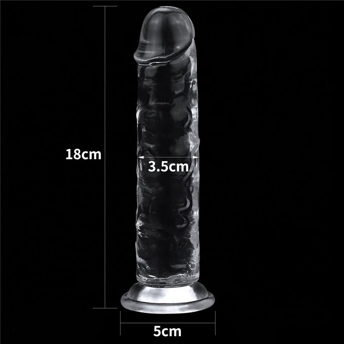 Прозрачный фаллоимитатор на присоске Flawless Clear Dildo - 18 см. Фотография 3.