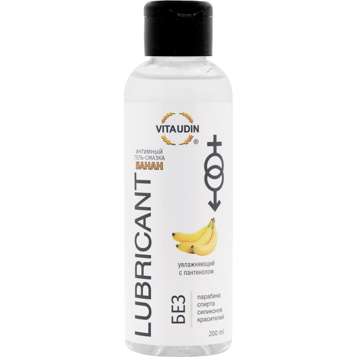Интимный гель-смазка на водной основе VITA UDIN с ароматом банана - 200 мл