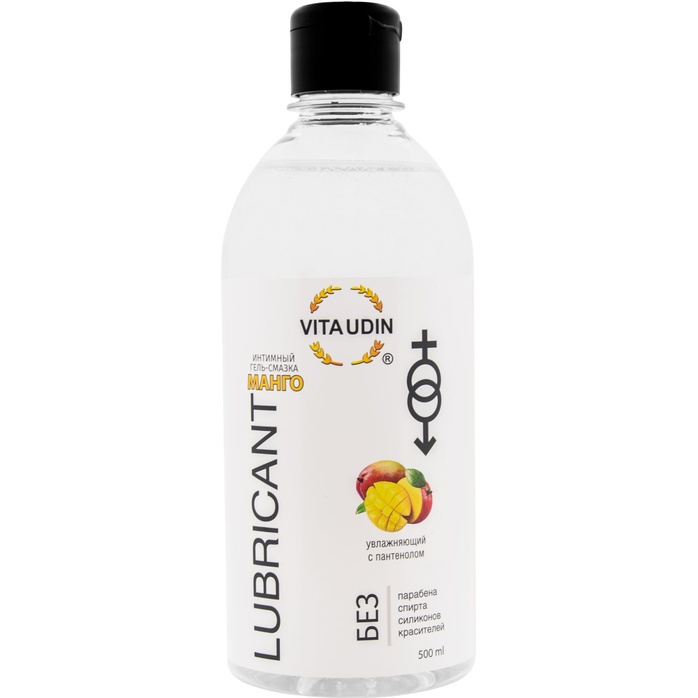 Интимный гель-смазка на водной основе VITA UDIN с ароматом манго - 500 мл