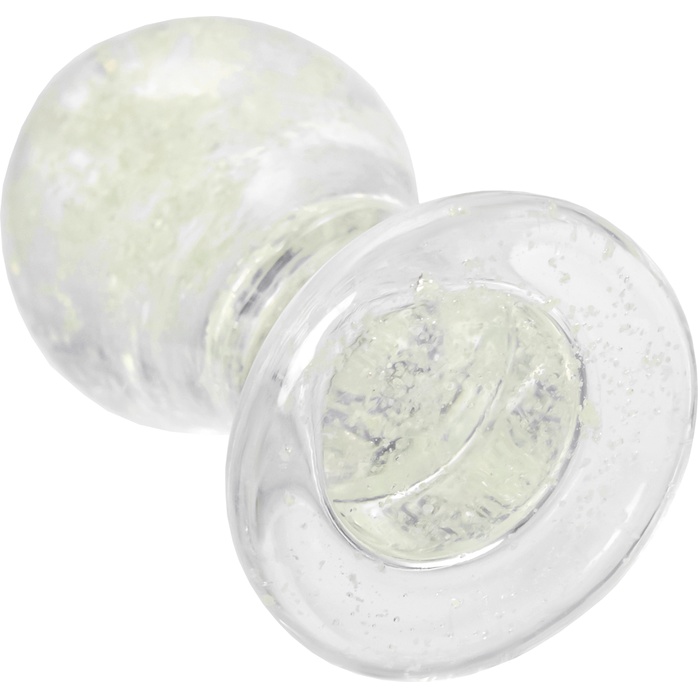 Прозрачная, светящаяся в темноте анальная втулка - 9 см - Sexus Glass. Фотография 6.