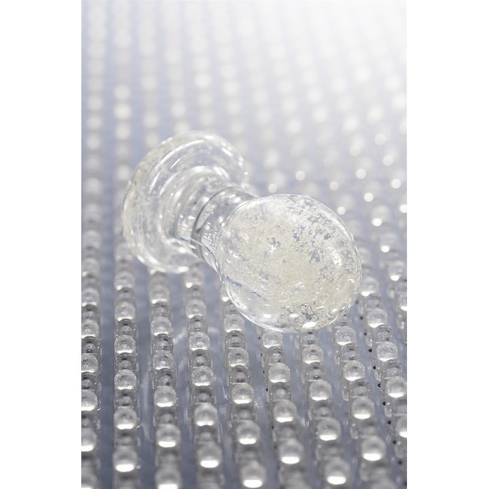 Прозрачная, светящаяся в темноте анальная втулка - 9 см - Sexus Glass. Фотография 10.