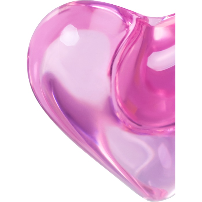 Розовая фигурная анальная втулка - 9,8 см - Sexus Glass. Фотография 8.