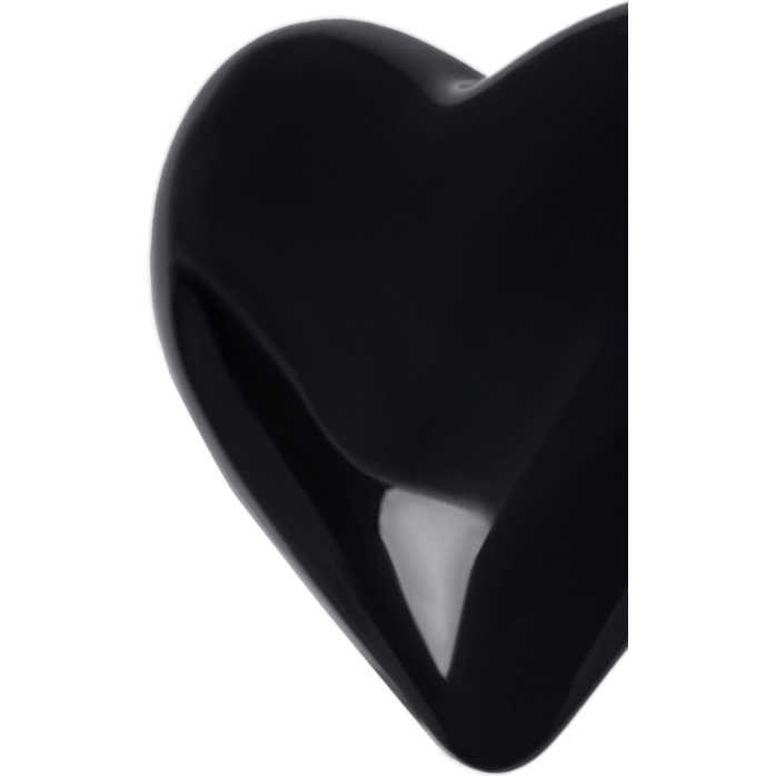 Черная фигурная анальная втулка - 9,8 см - Sexus Glass. Фотография 9.