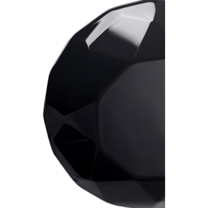 Черная стеклянная анальная втулка - 8,5 см - Sexus Glass. Фотография 8.