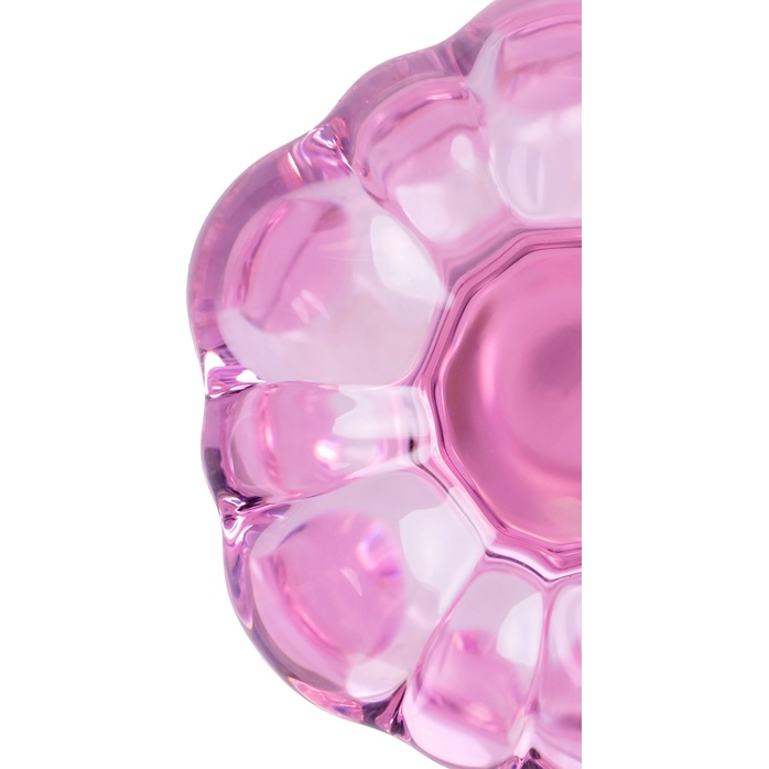 Розовая анальная втулка из стекла - 8,3 см - Sexus Glass. Фотография 9.