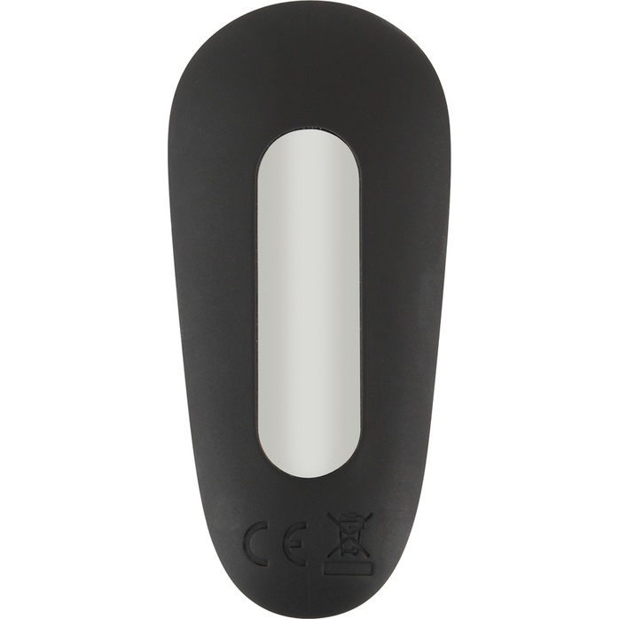 Черная анальная втулка с вибрацией и электростимуляцией Vibrating E-Stim Butt Plug - 9,2 см. Фотография 8.