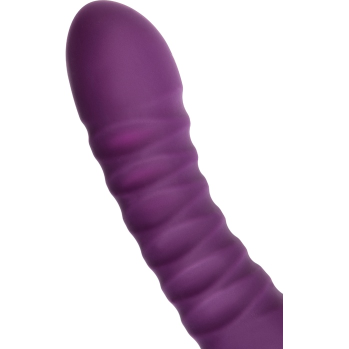 Фиолетовый гибкий вибратор Lupin с ребрышками - 22 см - Flovetta. Фотография 12.