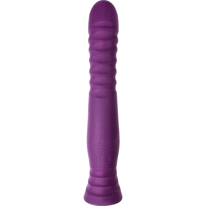 Фиолетовый гибкий вибратор Lupin с ребрышками - 22 см - Flovetta. Фотография 6.