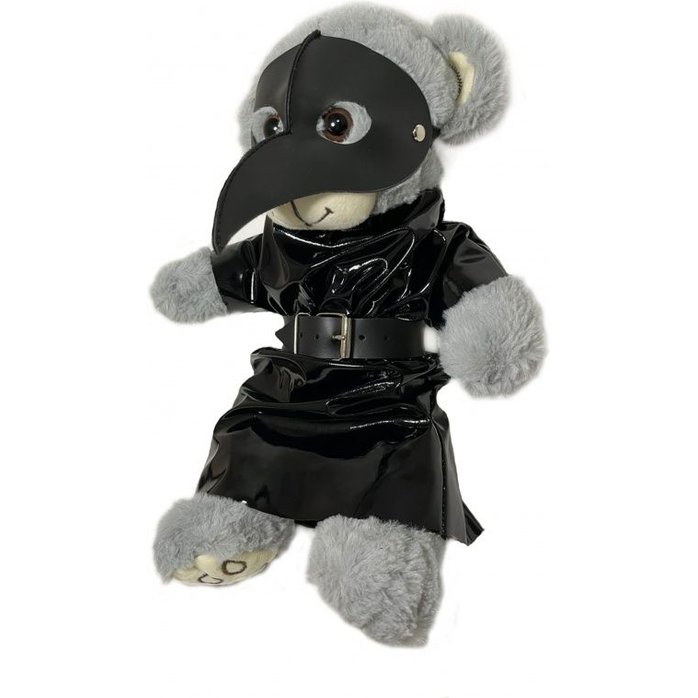 Плюшевый БДСМ-мишка в костюме чумного доктора