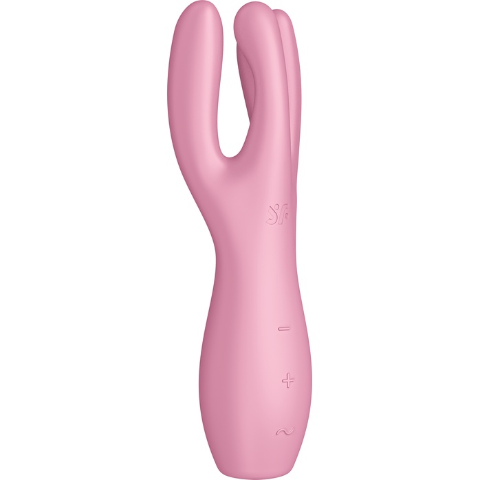 Розовый клиторальный вибромассажер Threesome 3. Фотография 8.