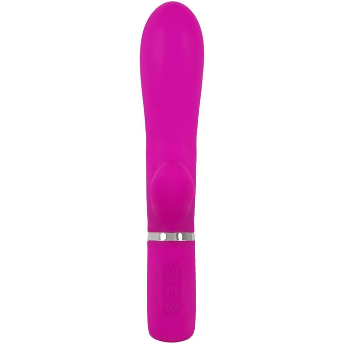 Лиловый вибратор с клиторальным отростком Super Soft Silicone Rabbit Vibrator - 20,2 см. Фотография 3.