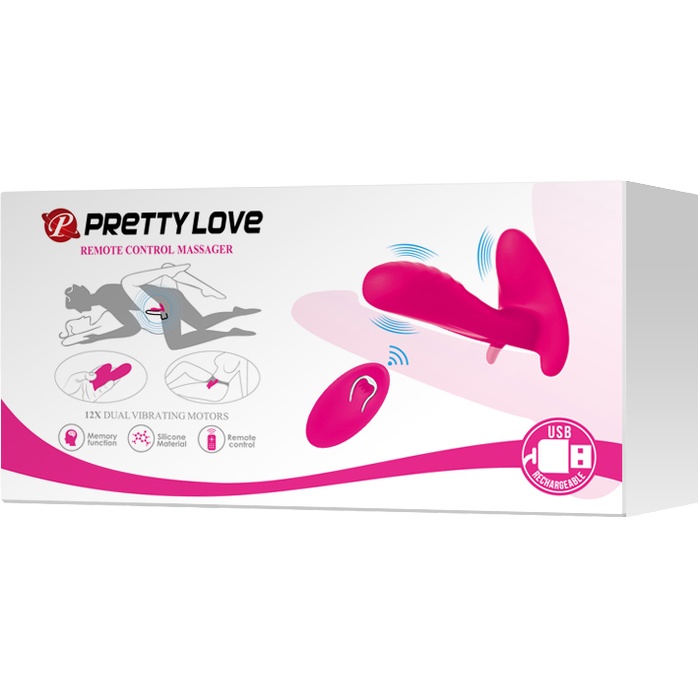 Розовый мультифункциональный вибратор Remote Control Massager - Pretty Love. Фотография 6.