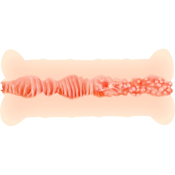 Телесный вибромастурбатор-вагина с комплектом эрекционных колец - SEXY GIRL FRIEND. Фотография 3.