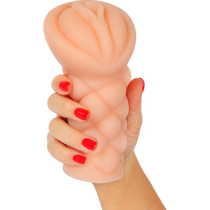 Телесный мастурбатор-вагина с вибрацией и комплектом эрекционных колец - SEXY GIRL FRIEND. Фотография 2.