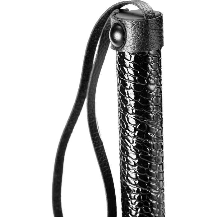 Черная мини-плеть Croco Whip - 38 см - Blaze. Фотография 6.