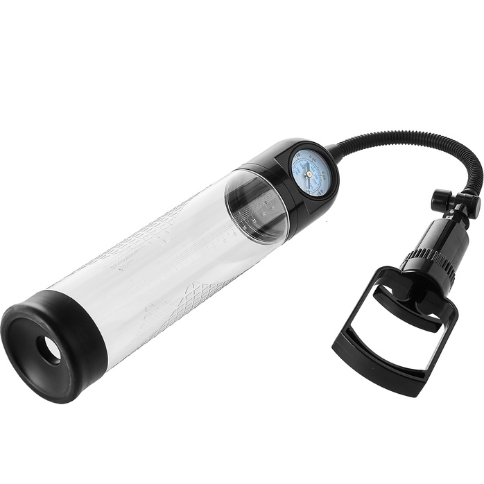 Прозрачная вакуумная помпа с манометром Deluxe Penis Pump - Ramrod. Фотография 7.