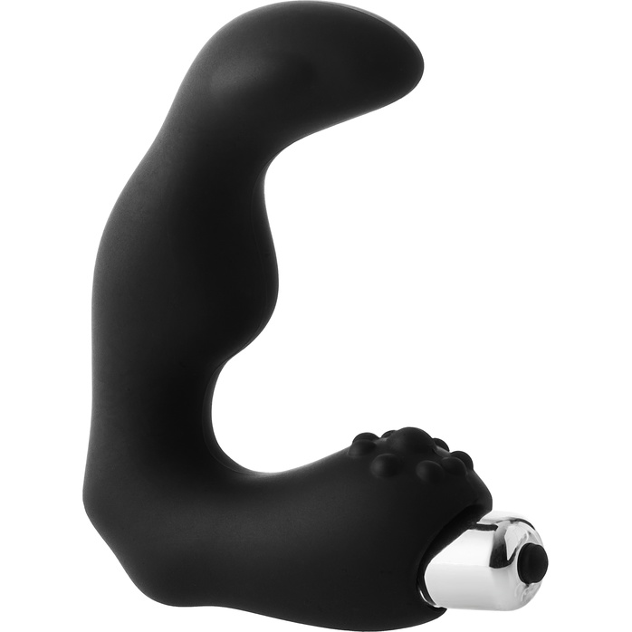 Черный вибромассажер простаты FantASStic Vibrating Prostate Massager - 11,3 см - Fantasstic. Фотография 2.