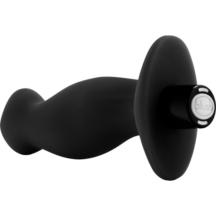 Черный анальный вибромассажёр Silicone Vibrating Prostate Massager 02 - 10,8 см - Anal Adventures Platinum. Фотография 5.
