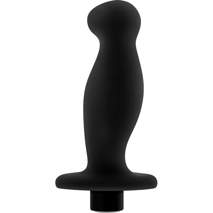 Черный анальный вибромассажёр Silicone Vibrating Prostate Massager 02 - 10,8 см - Anal Adventures Platinum