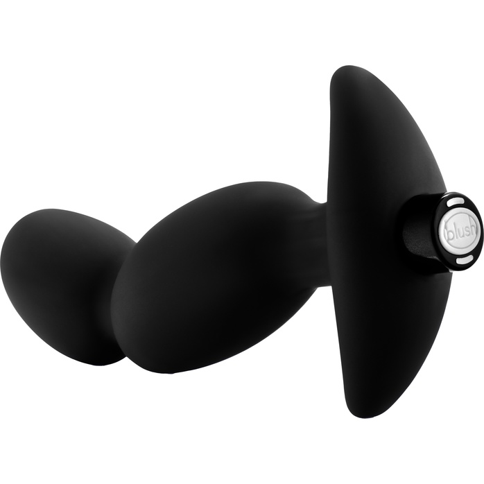 Черный анальный вибратор Silicone Vibrating Prostate Massager 04 - 16,5 см - Anal Adventures Platinum. Фотография 3.