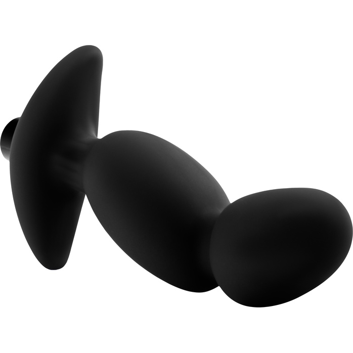 Черный анальный вибратор Silicone Vibrating Prostate Massager 04 - 16,5 см - Anal Adventures Platinum. Фотография 4.