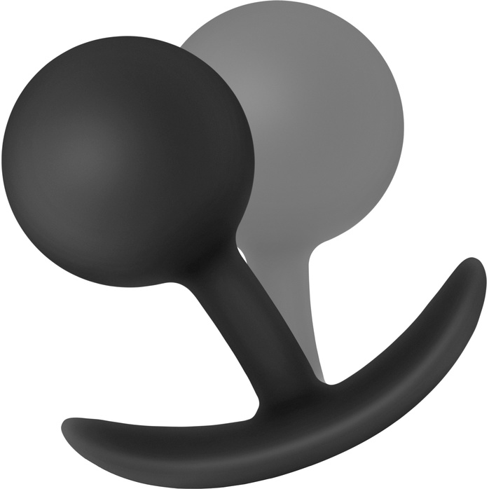 Черная анальная пробка Silicone Vibra Plug - 8,9 см - Anal Adventures Platinum. Фотография 4.