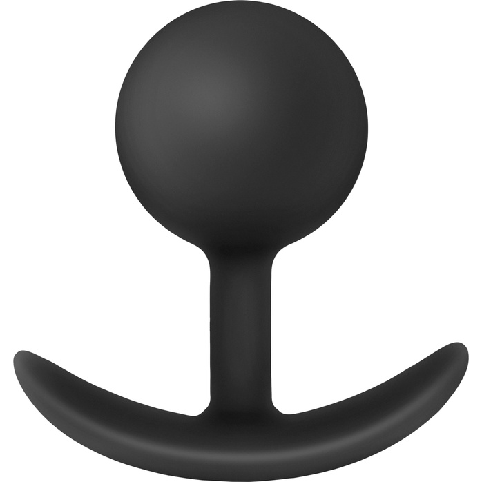 Черная анальная пробка Silicone Vibra Plug - 8,9 см - Anal Adventures Platinum