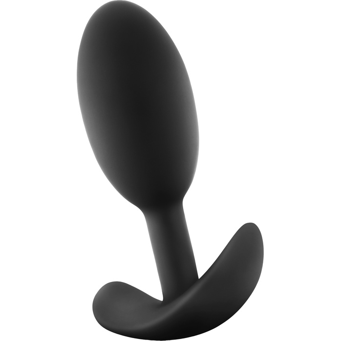 Черная анальная пробка Silicone Vibra Slim Plug Medium - 10,2 см - Anal Adventures Platinum. Фотография 5.