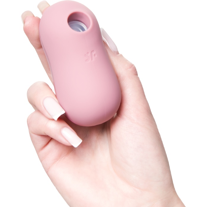 Розовый вакуум-волновой вибростимулятор Cotton Candy. Фотография 4.