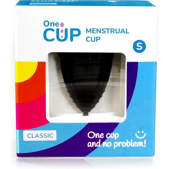 Черная менструальная чаша OneCUP Classic - размер S. Фотография 4.