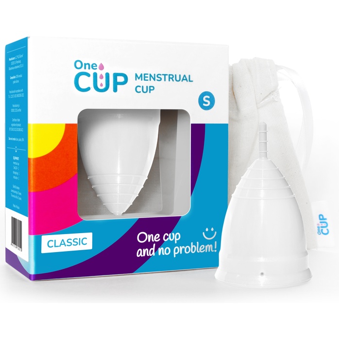 Белая менструальная чаша OneCUP Classic - размер S. Фотография 2.