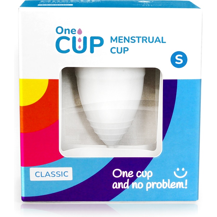 Белая менструальная чаша OneCUP Classic - размер S. Фотография 4.