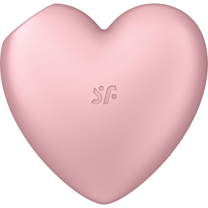 Розовый вибромассажер Cutie Heart с вакуум-волновой стимуляцией. Фотография 5.