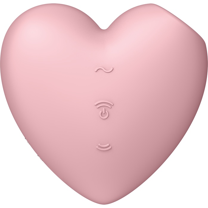 Розовый вибромассажер Cutie Heart с вакуум-волновой стимуляцией. Фотография 7.