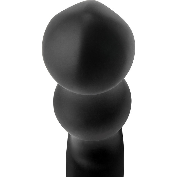 Черная фигурная перезаряжаемая анальная пробка - 12 см - SEX EXPERT PREMIUM. Фотография 4.