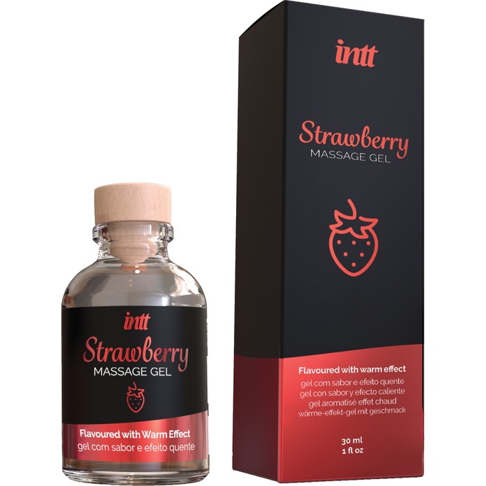 Массажный гель с ароматом клубники Strawberry - 30 мл