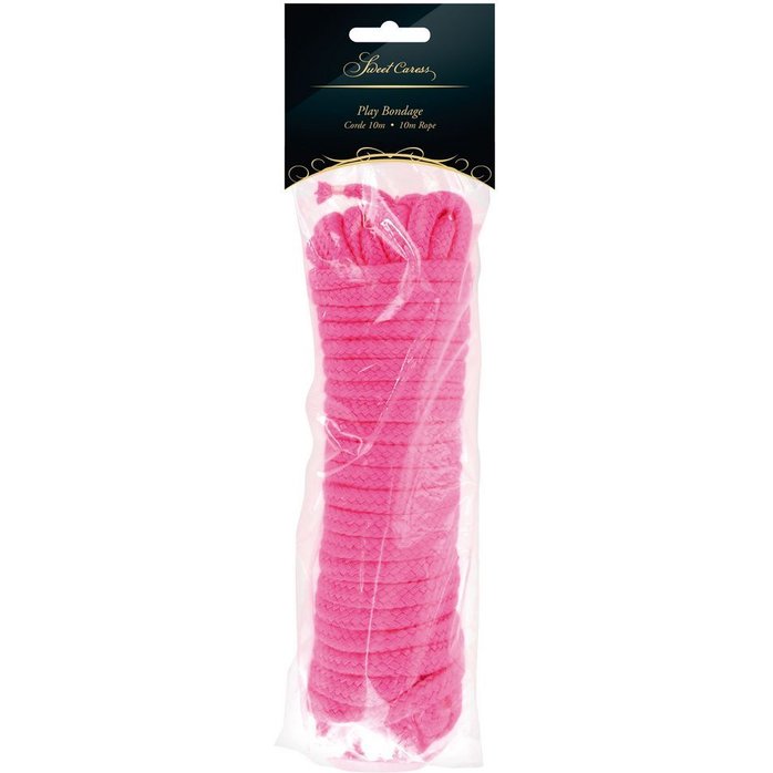Розовая веревка для связывания Sweet Caress Rope - 10 метров. Фотография 3.